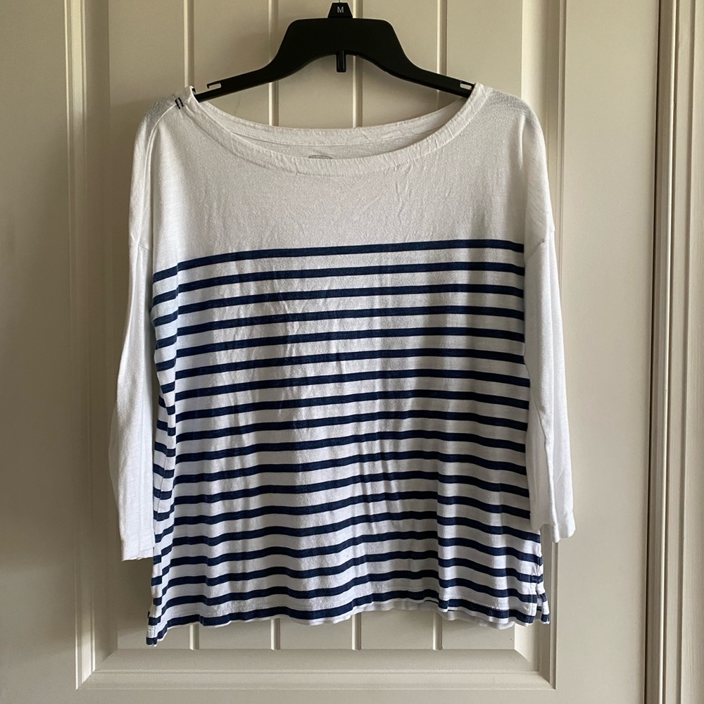 Blue and White Top